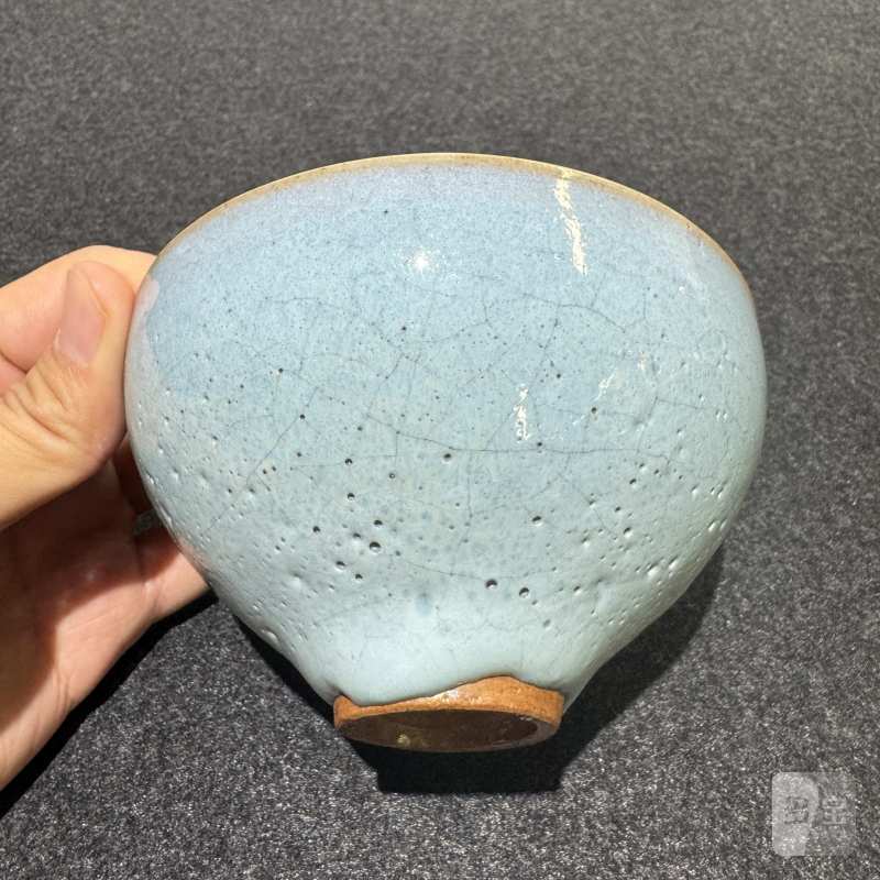 明 钧窑天蓝釉茶碗 - 图5